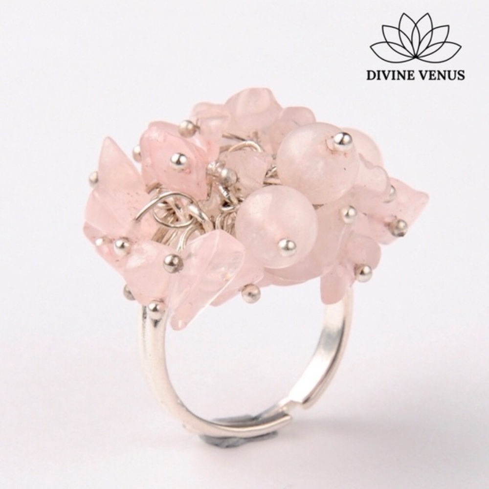 Rose Quartz Adjustable Ring